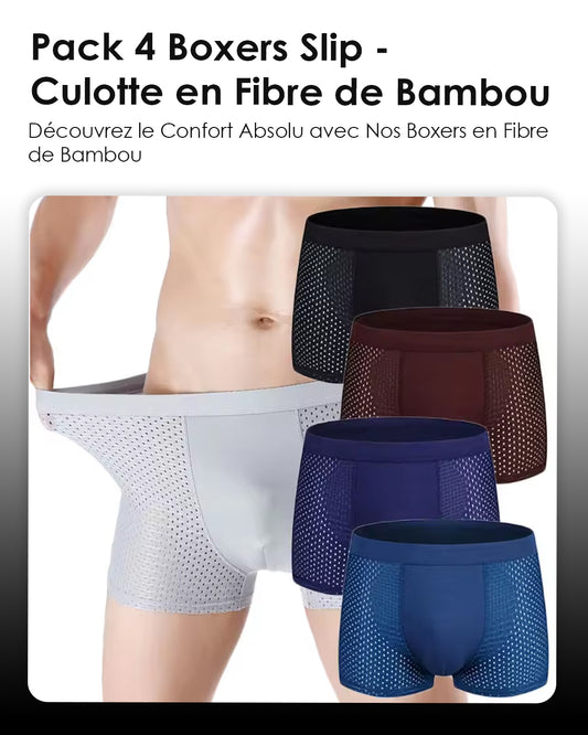 Pack 4 Boxers Slip - Culotte en Fibre de Bambou