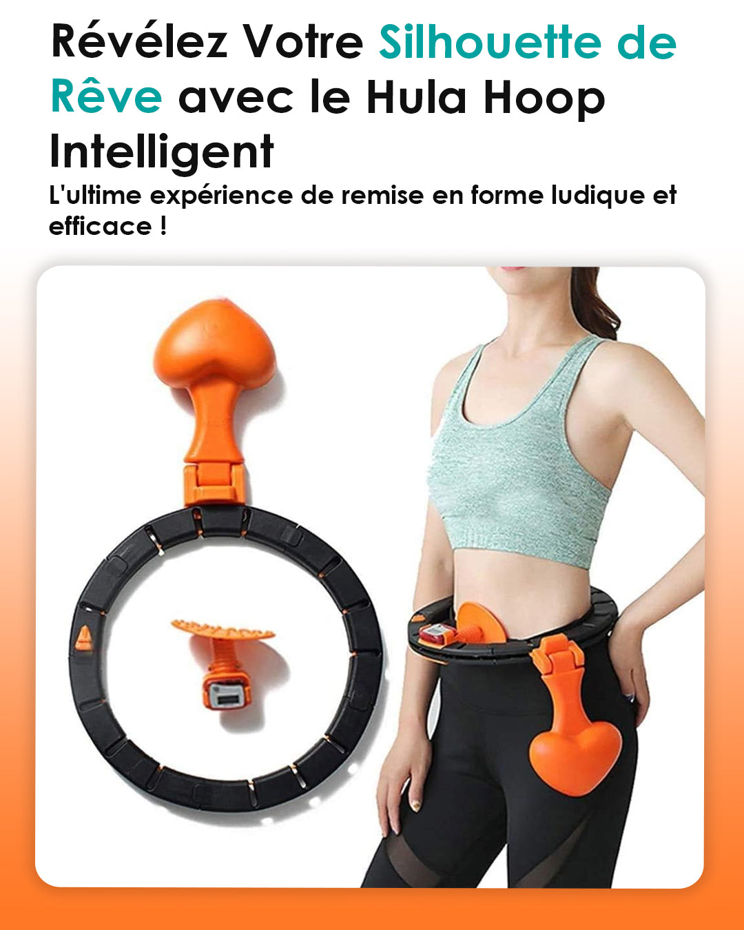 Nouveau Cerceau Hula Hoop Fitness pour Sport Maison - Pour Adulte, Enfant et Débutant - Confortable et Silencieux