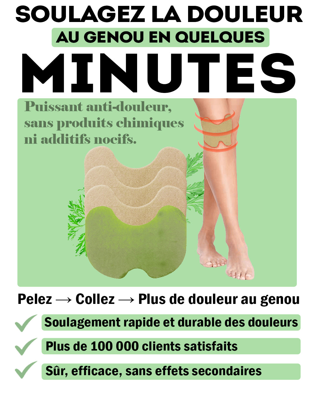 Patchs Anti-Douleur Chauffants À Base De Plantes